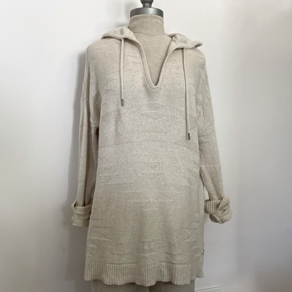 AE Cream Hooded Knit Sweater - Picture 1 of 7
